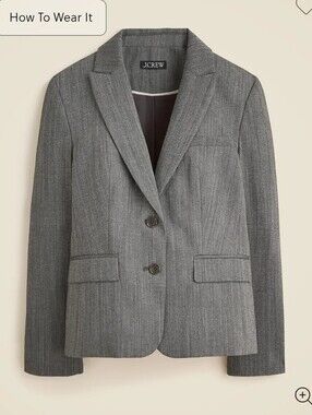 NWT J. Crew Tall École blazer in Italian studio wool blend Sz 10T $268